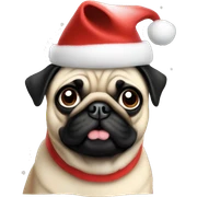 pug Christmas  sticker