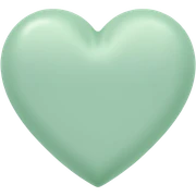 pastel green heart sticker