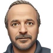 male portrait with beard sticker