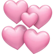Light pink hearts sticker