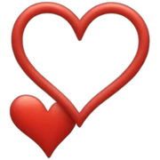 red heart sticker