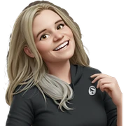 smiling girl with long hair sticker