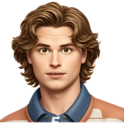 portrait of a brown haired boy sticker