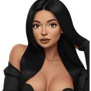 realistic girl with black hair sticker