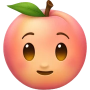 Pink peach sticker
