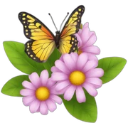 Flower butterflies sticker