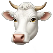white cow sticker