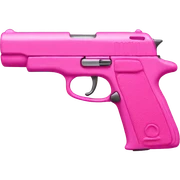 Pink gun sticker