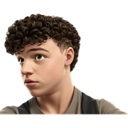 boy gazing through window sticker