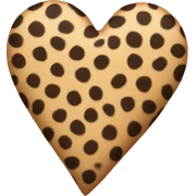 cheetah print heart  sticker