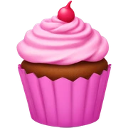 Pink cupcake  sticker