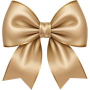 Beige bow sticker