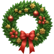 christmas wreath sticker
