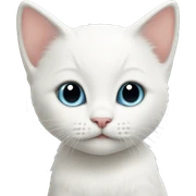 white kitten sticker