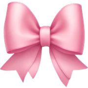 light pink ribbon bow sticker