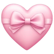 Light pink heart with bow sticker