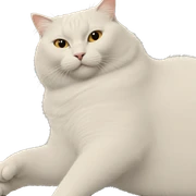 white cat on grey backdrop sticker
