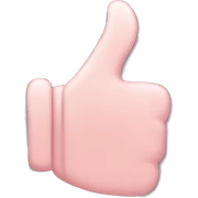 Light pink thumbs up sticker