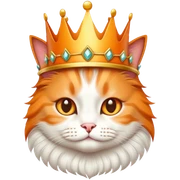 Cat whith crown sticker