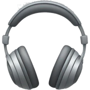 Gray headphones sticker