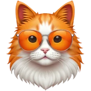 Cat with sunglasses sticker