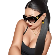 stunning girl in sunglasses sticker