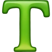 Letter T sticker