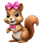 Squirrel with pink bow sticker