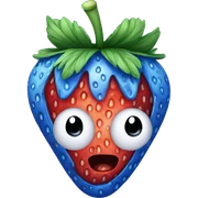 Blue strawberry  sticker