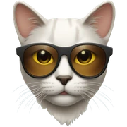 Cat with sunglasses sticker