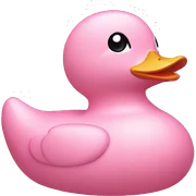 light pink rubber duck sticker