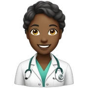 young african female doctor smiling sticker