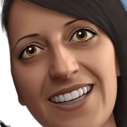 realistic portrait of girl sticker