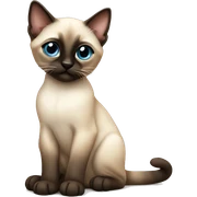 Siamese kitten sitting sticker