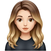 girl with baleyage hair sticker