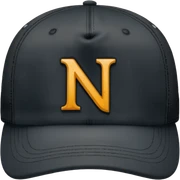 a black cap with the initials "N" and "Y"  sticker