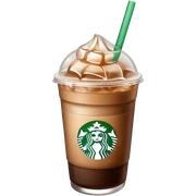 Starbuck ice coffee with ice cubes sticker
