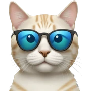 Cat with sunglasses sticker