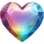 Crystal heart sticker