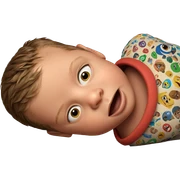realistic portrait of a boy sticker