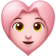 Baby pink Heart  sticker