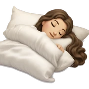 sleeping beauty brunette white girl with a silk pillow sticker