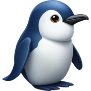Navy blue penguin  sticker
