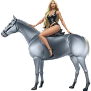 blonde girl in high heels sticker