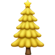 Yellow Christmas tree sticker