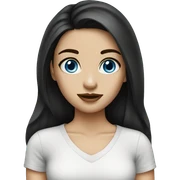 Pretty girl with blue eyes dark hair  sticker