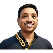 smiling boy with gold chain sticker