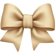 beige bow sticker