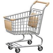 Beige shopping cart  sticker