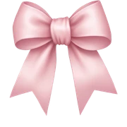 light pink ribbon bow sticker